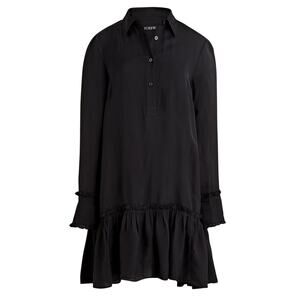 J.Crew Drapey Black Amelia Popover Shirtdress Size XS